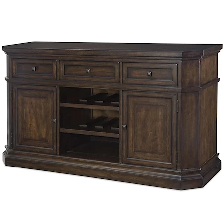 Dining Credenza with Wine Shelves